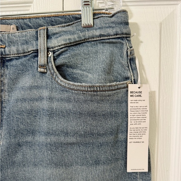 Hudson Los Angeles Women’s NWT Raw Hem Distressed size 32 Straight leg - Picture 9 of 12
